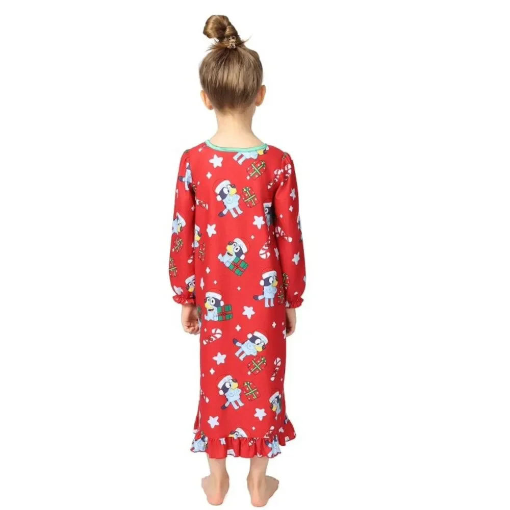 NEW Girls Sz 10 Christmas Holiday BLUEY Soft Comfy Night Gown